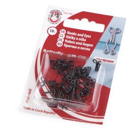 Háček+očko č.4 (12+10mm) lak černý