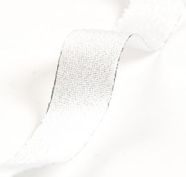 Stuha lurex stříbrná šíře 25mm