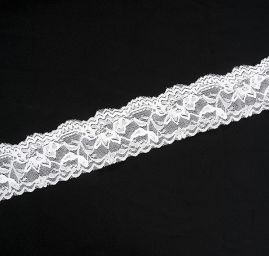 Krajka elastická lomená bílá