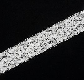 Krajka elestická oboustranná bílá