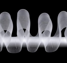 Záclonovka s poutky na navlečení tužkové řasení š.50 mm transparentní