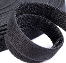 Suchý zip oboustranný černý 20mm