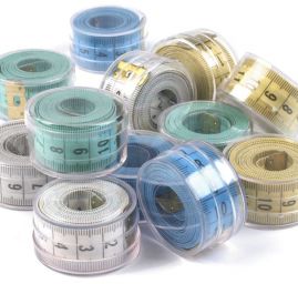 Meter krajčírsky plastové puzdro mix farieb