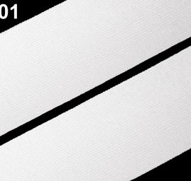 Guma prádlová pevná 25mm bílá