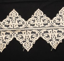 Pružná krajka lem ornament pastel žlutá