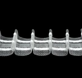 Záclonovka šíře 25 mm tužkové řasení