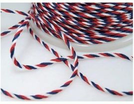 Notářská šňůra kroucená trikolora 1,4mm/100m