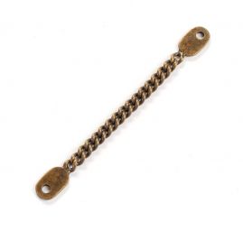 Poutko kovový řetízek robustní staromosaz