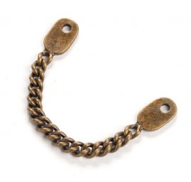 Poutko kovový řetízek robustní staromosaz