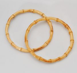 Ucha na tašky bambus kruh přírodní