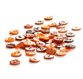 Knoflík perleťový dvoudírkový měděný