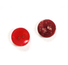 Knoflík perleťový dvoudírkový vínový