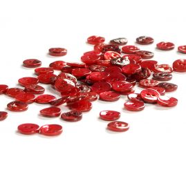 Knoflík perleťový dvoudírkový vínový