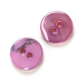 Knoflík perleťový dvoudírkový fialový