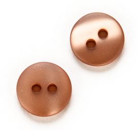 Knoflík perleťový dvoudírkový světle hnědý