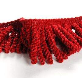 Strapce imitácia pleteniny vínovo červenej