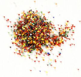 Korálky rokajl mix barev malý 20 gr.