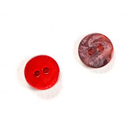 Knoflík perleťový dvoudírkový vínový malý