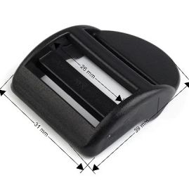 Přezka průvlek žebříčkovák šíře 26 mm černá