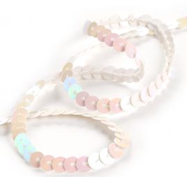 Flitrový prýmek pastel barva perleti