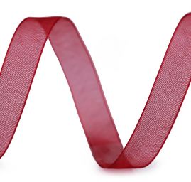 Stuha organzová průsvitná šíře 10mm vínová