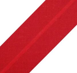 Šikmý proužek bavlna zažehlený 30mm červený