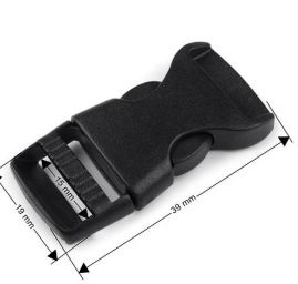 Spona trojzubec šířka 15 mm černá