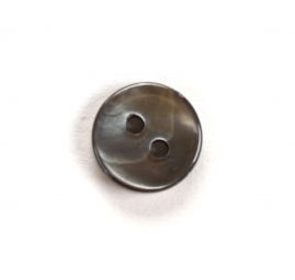 Knoflík perleťový dvoudírkový šedomodrý malý