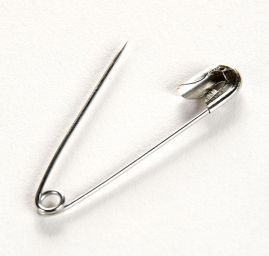 Spínací špendlík 45 mm stříbrný  SLEVA