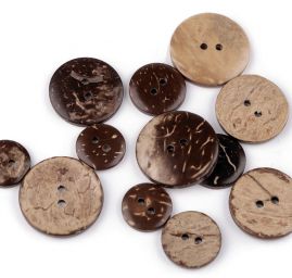 Knoflík kokos oboustranný  22 mm