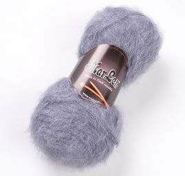 Pletací mohérová tenká příze šedá