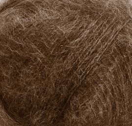 Mohérová směsová příze MarLen tenká tmavší hnědá