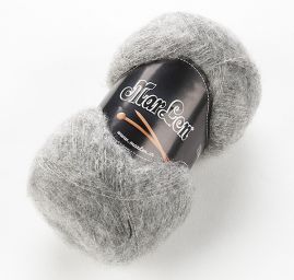 Vlna směs tenká mohérová příze MarLen šedá