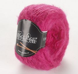Mohérová směsová příze MarLen fuchsiová