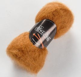 Mohérovou pletacie priadze zmes okrová