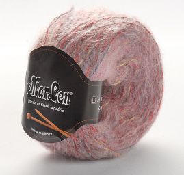 Mohérová pletací příze MarLen růžový melír 