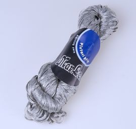 Viskozová směsová pletací příze stužka béžovošedá