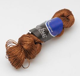 Viskozová pletací příze MarLen lesk čokoládově hnědá