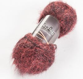 Mohérová pletací příze s leskem vínovočerná