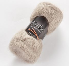 Mohér směs pletací příze MarLen šedobéžový
