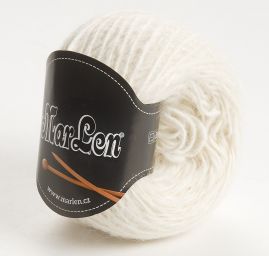 Pletací příze vlna alpaka směs MarLen lomená bílá