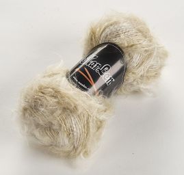 Pletací příze MarLen nestejné síly s vlasem béžová