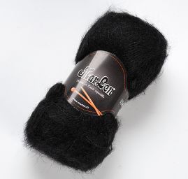 Mohér kid směsová pletací příze MarLen černá