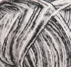 Mohérová směsová pletací příze růžovočerná