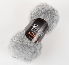 Mohérová pletací příze MarLen buklé sv.šedá