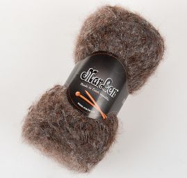 Mohérová pletací příze MarLen součky tm.hnědý melír