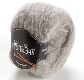 Mohér směs pletací příze MarLen šedohnědý melír