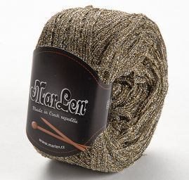 Efektní stužková příze MarLen starozlatá 