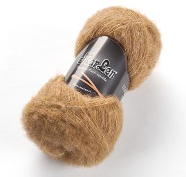 Vlněná směsová pletací příze MarLen tenká hnědá