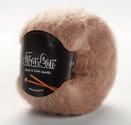 Mohérová pletací příze  tmavě béžová